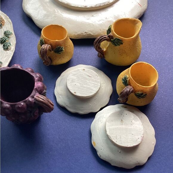 Vintage Miniature Harvest Fruit Tea Set - Picture 5 of 6